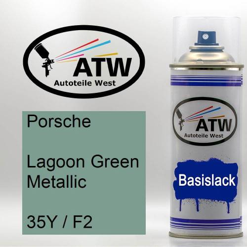 Porsche, Lagoon Green Metallic, 35Y / F2: 400ml Sprühdose, von ATW Autoteile West.